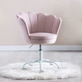 Wahson Velvet Kids Rotating Desk Swivel Chair with Armrests for Girls Children Study Office Chair Height Adjustable (Light Pink)
