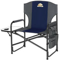 Colegence Oversized Directors Camping Chair Support 600 LBS, Heavy Duty Folding Outdoor Chairs with Detachable Side Pocket and A