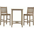 Anderson Teak Avalon 27 in. Square Bar Table & 2 Avalon Bar Stool