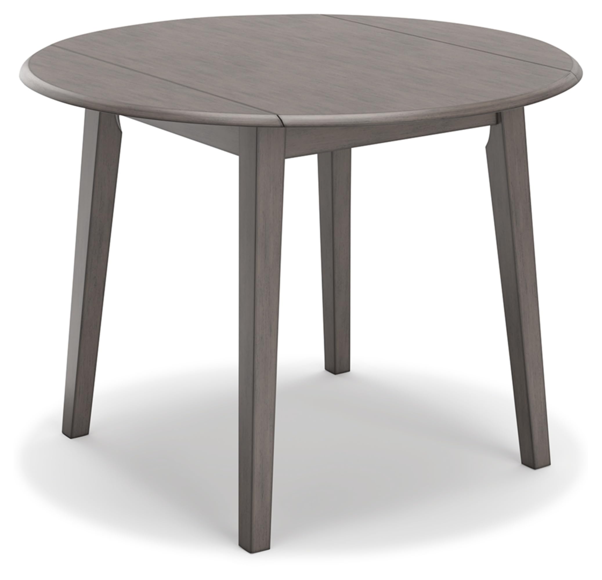 Signature Design by Ashley Shullden Casual Round Dining Small Drop Leaf Table, Seats up to 4, Gray