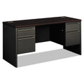 HON38000 Series Kneespace Credenza, Mahogany/Charcoal