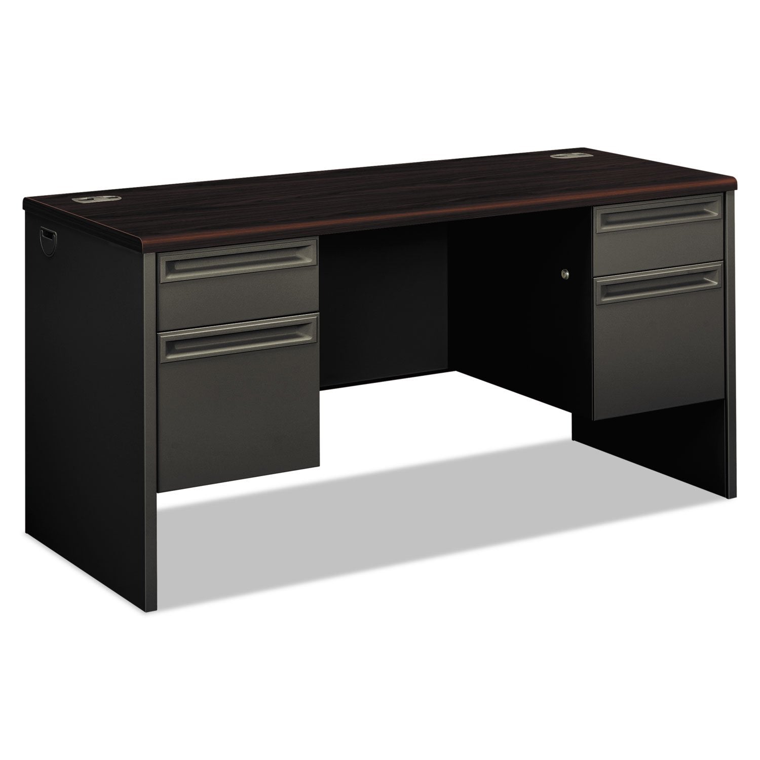 HON38000 Series Kneespace Credenza, Mahogany/Charcoal