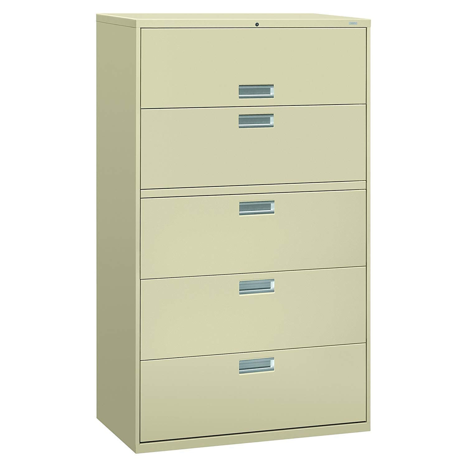 HON 695LL 600 Series Five-Drawer Lateral File, 42w x 19-1/4d, Putty