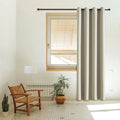 ChrisDowa Grommet Blackout Curtains for Bedroom - Thermal Insulated Room Darkening Curtains for Living Room (1 Panel Set, Beige,