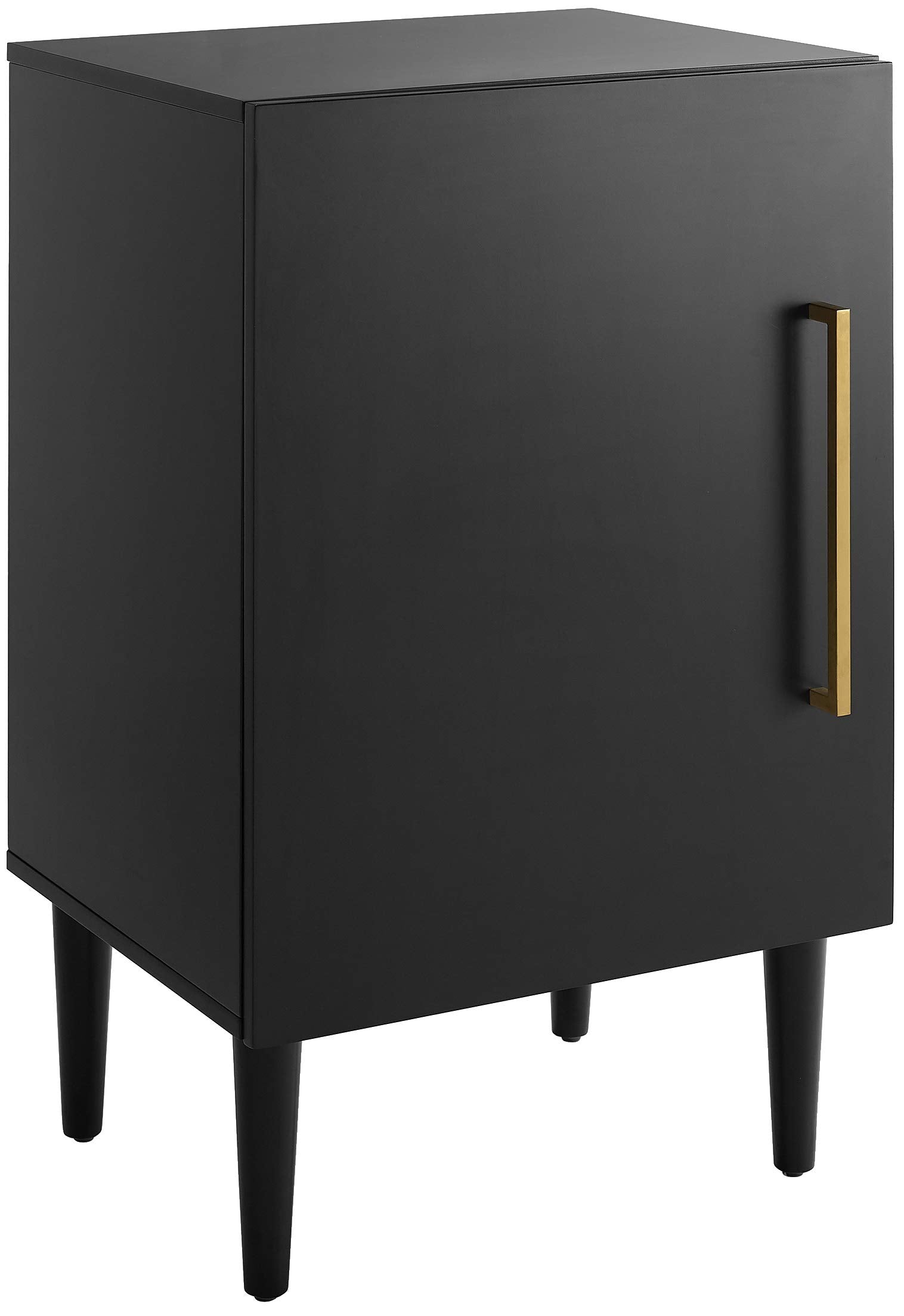 Crosley Furniture Everett Record Player Stand with Storage for Vinyl Records, Matte Black