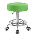 Rolling Stool, Heavy Weight Capacity 250lb, PU Leather Rolling stools, Ultra Soft Padded Seat, Rolling Stools with Wheels and Fo