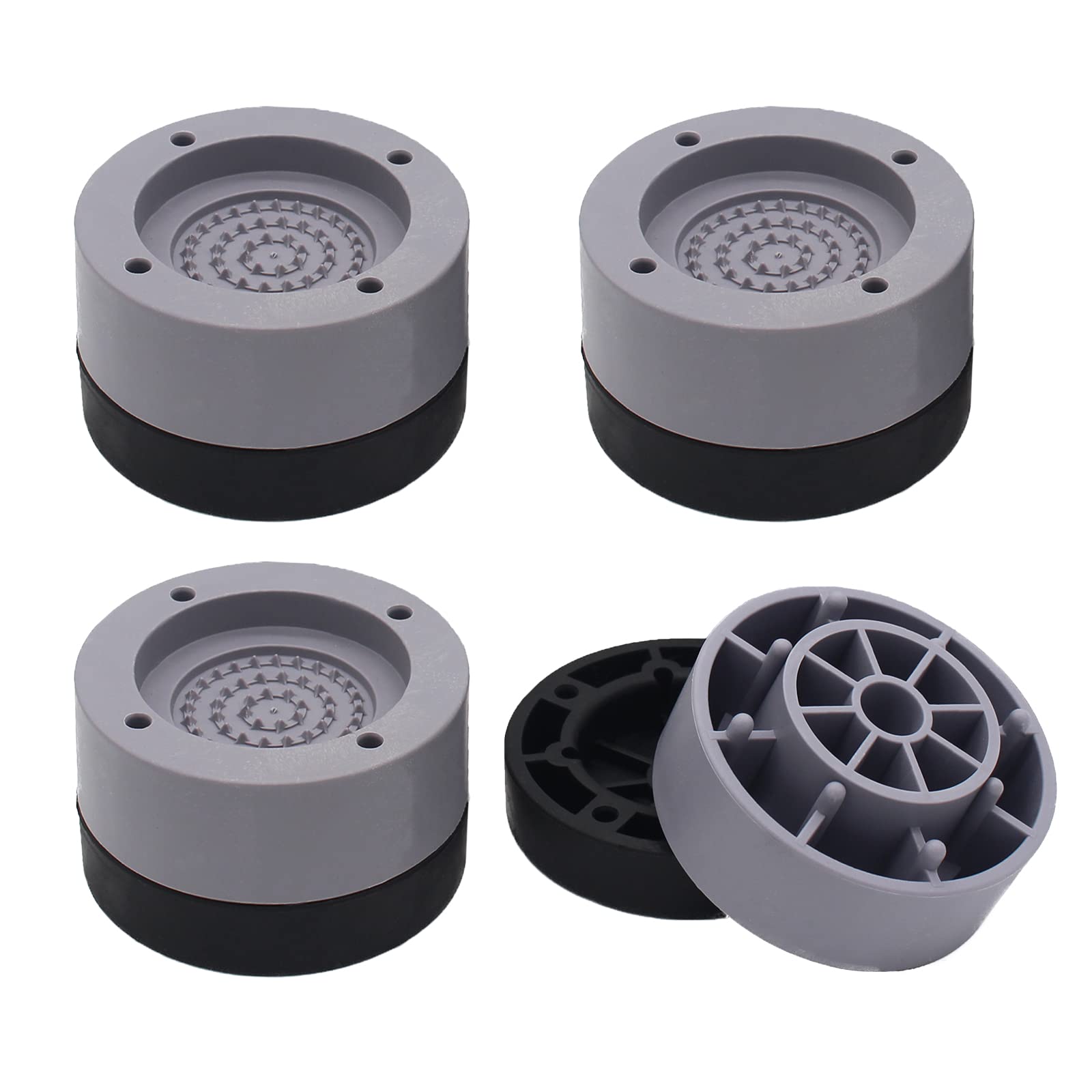 HANIHUA 4 Pack Round Bed Furniture Risers 1 inch Adjustable Bed Lifts Risers for Bed Frame, Sofa, Chair Risers, Home Heavy Duty 