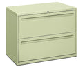 HON Brigade 700 Series Lateral File, 2 Legal/Letter-Size File Drawers, Putty, 36 X 18 X 28