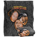 Three Stooges Stooges All Over Officially Licensed Silky Touch Super Soft Throw Blanket 50 x 60