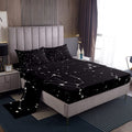 Galaxy Sheets Set King Size for Kids Girls Boys Outer Space Starry Sky Bedding Set Teens Constellation Twinkle Stars Bed Sheet S