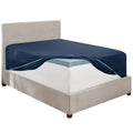 Hearth & Harbor Navy Fitted Sheet Queen Size, Extra Deep Pocket Queen Fitted Sheet Only, 1800 Microfiber Fitted Bed Sheet, Ultra
