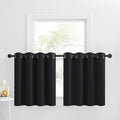 NICETOWN Short Tiers Blackout Curtains for RV Bedroom Windows, Room Darkening Grommet Curtain Tiers for Basement/Bedroom/Hallowe