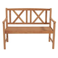 Giantex Patio Garden Bench Loveseat - 2-Person Acacia Wood Bench with Armrest, Backrest, Sturdy Frame, 800lbs Capacity, Outside 