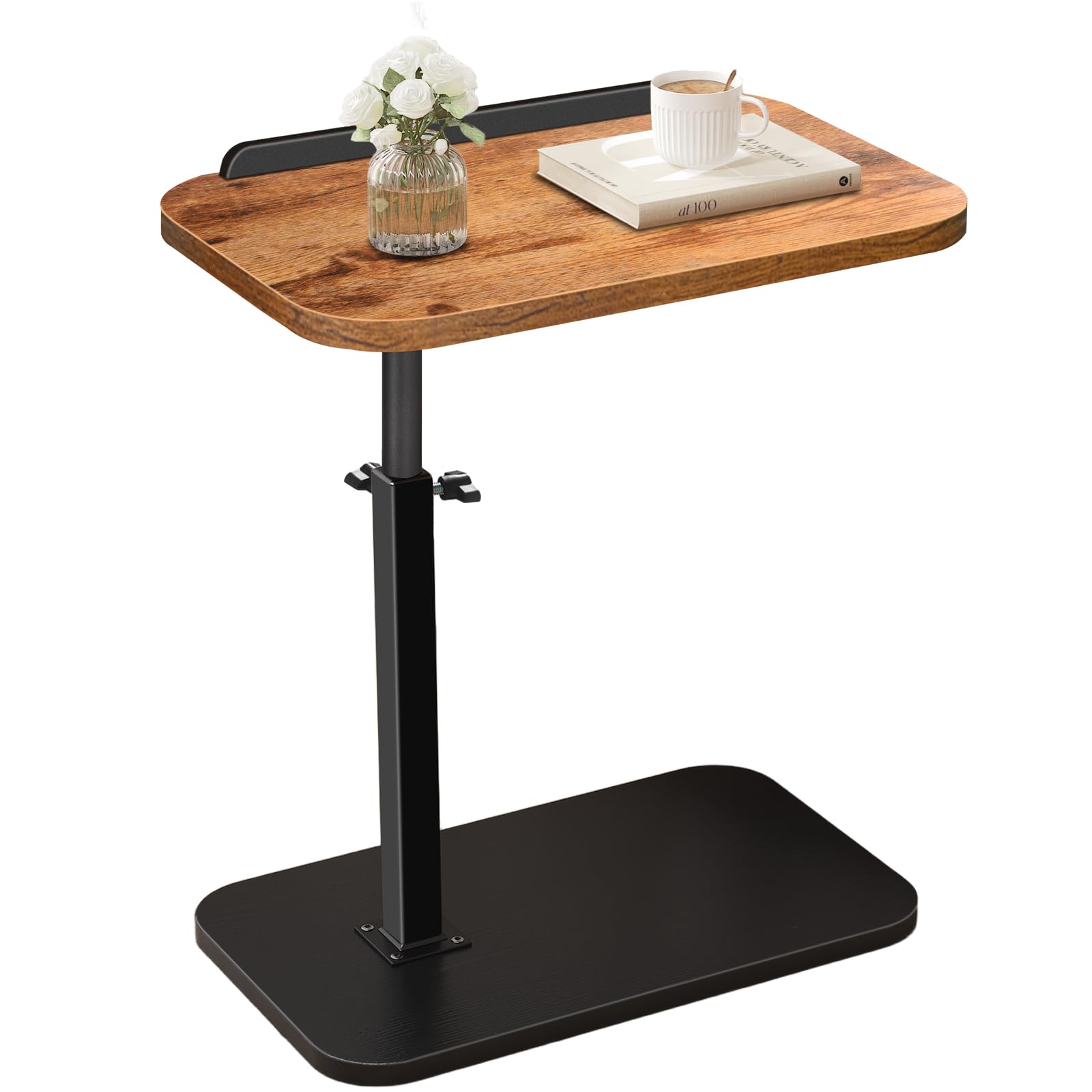 HENAYUK Adjustable Side Table, C Shaped End Table for Couch, 360 Swivel Small Side Table End Tables for Living Room, Bedroom, TV