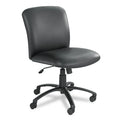 Safco Products Uber Big and Tall Mid Back Chair 3491BV, Black Vinyl, Rated for 24-7 Use, Holds up to 500 lbs. (Optional arms Sol