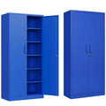 SISESOL Blue Metal Storage Cabinet with 6 Shelves,71  Garage Storage Cabinet with Lock,Steel Cabinets with Locking Doors,Lockabl