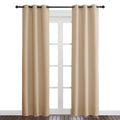NICETOWN Beige Room Darkening Curtain and Drape, Biscotti Beige, Sold Individually, 34 inches Wide by 84 inches Long, Energy Eff