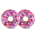 HYSEAS Round Throw Pillow 14 Inch Pink Donut, 3D Digital Print Decorative Comfortable Soft Plush Funny Food Shaped Pillow Light 
