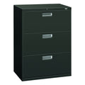 HON Brigade 600 Series Lateral File, 3 Legal/Letter-Size File Drawers, Charcoal, 30 X 18 X 39.13
