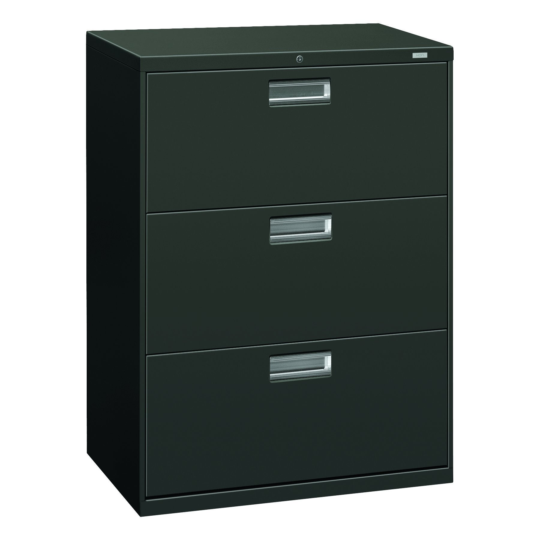 HON Brigade 600 Series Lateral File, 3 Legal/Letter-Size File Drawers, Charcoal, 30 X 18 X 39.13