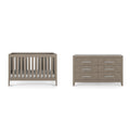 Child Craft Kieran Crib and Dresser Nursery Set, 2-Piece, Includes 3-in-1 Convertible Crib and 6-Drawer Dresser, Grows with Your