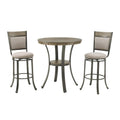 Powell Furniture Franklin 3 Piece Pub Set Pewter