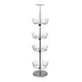 Household Essentials 4-Tier Revolving Shoe Tree, Heavy-Duty Steel with Stabilized Base, Holds 24 Pairs of Shoes, Great for Most 