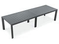 PURPLE LEAF Outdoor Dining Table 121 X 37 Slatted Tabletop Large Aluminum Rectangular Patio Dining Table for 10, Weather-Resista