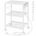HOOBRO Industrial Printer Stand, 3-Tier Mobile Printer Table, Rolling Cart with Power Outlets and USB Ports, Home Printer Stand 