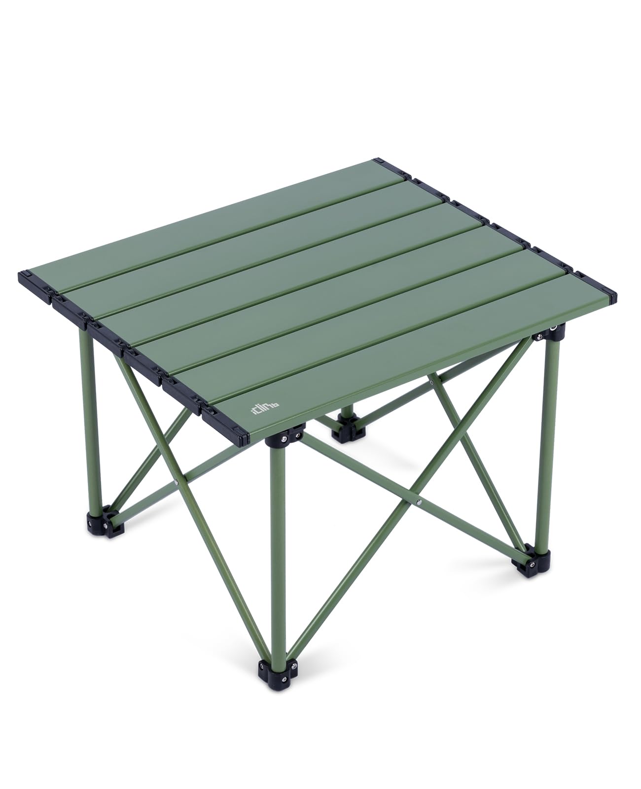 iClimb Ultralight Compact Camping Folding Table with Carry Bag (Reinforced Green - S)