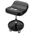 Performance Tool W85020 Tractor Creeper Rolling Work Seat with Storage Tray for Mechanic Garages and Workshops, Black, 24-inch H