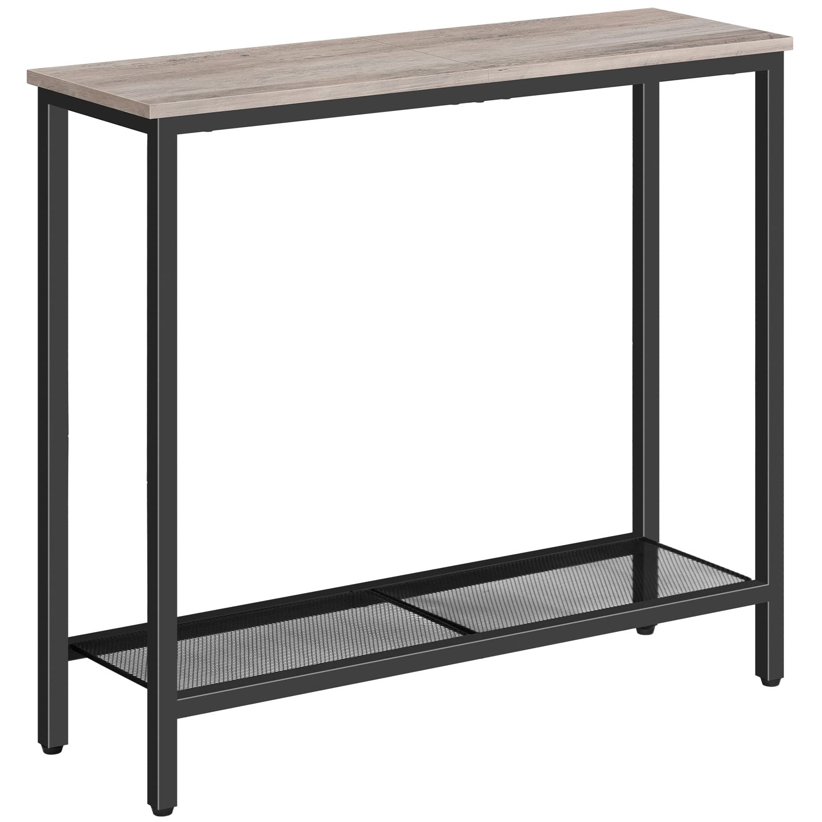 HOOBRO 29.5 Narrow Console Table, Small Entryway Table with Shelf, 2 Tier Thin Sofa Table, Side Table, Display Table, for Hallwa