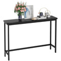 VASMIA Console Table, Entryway Table, Narrow Sofa Table, 39 Bamboo Hallway Table for Entryway, Living Room, Bedroom, Foyer, Blac