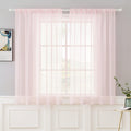 MIULEE 2 Panels Solid Color Sheer Window Curtains Elegant Window Voile Panels/Drapes/Treatment for Bedroom Living Room (54X54 In