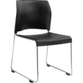 National Public Seating 8800 Series Plastic Cafetorium Chair 21.75 x 20 x 30.5- Black