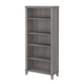Bush Furniture Somerset 5 Shelf Bookcase in Platinum Gray, Tall Bookshelf, Large Book Shelf for Living Room, Home Office, or Ent