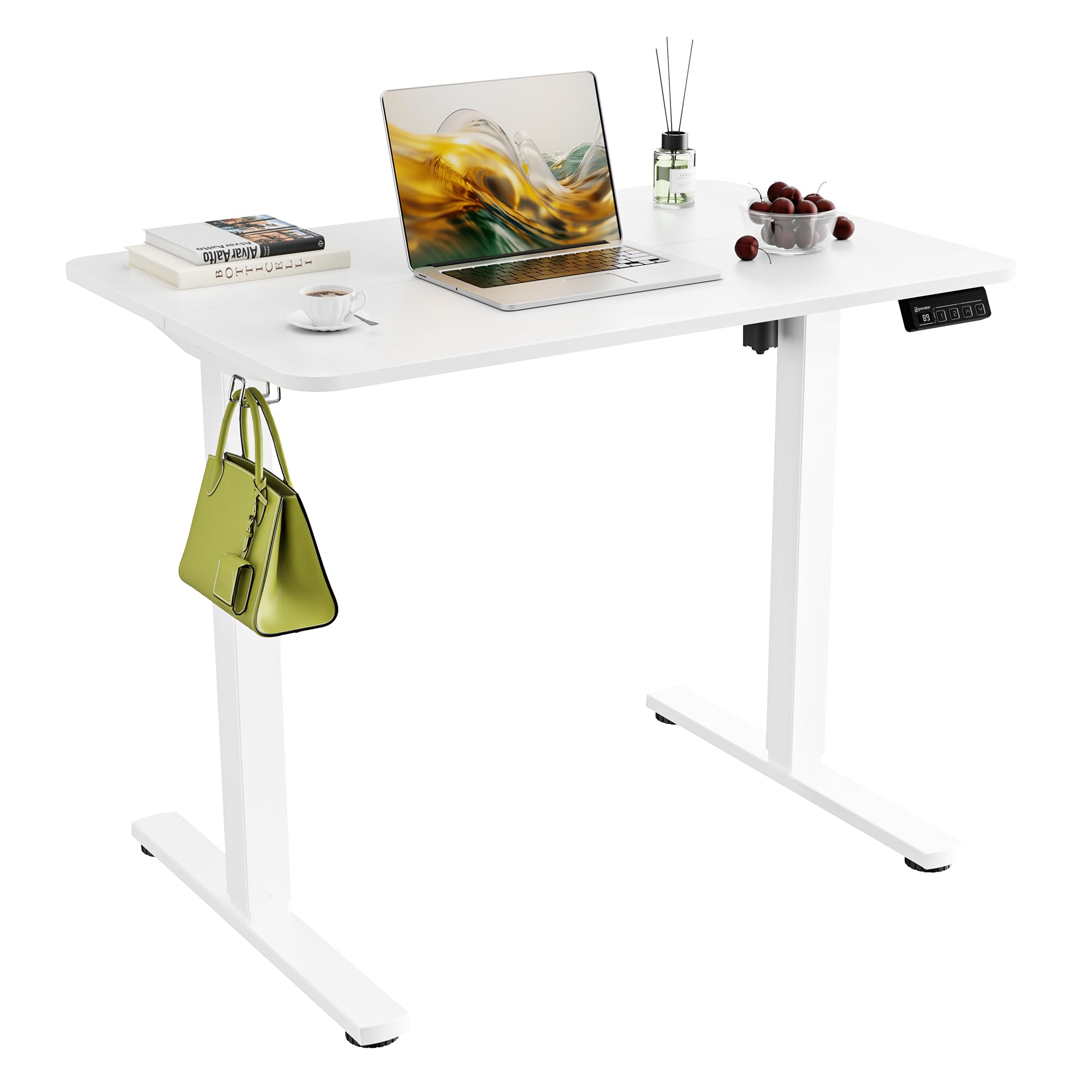 ERGOMAKER 63 Electric Standing Desk, Adjustable Height, Sit Stand Up Desk for Home Office & Computer Workstations, Memory Contro