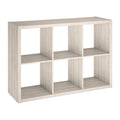 ClosetMaid 4569 Decorative Open Back 6-Cube Storage Organizer, Bleached Walnut