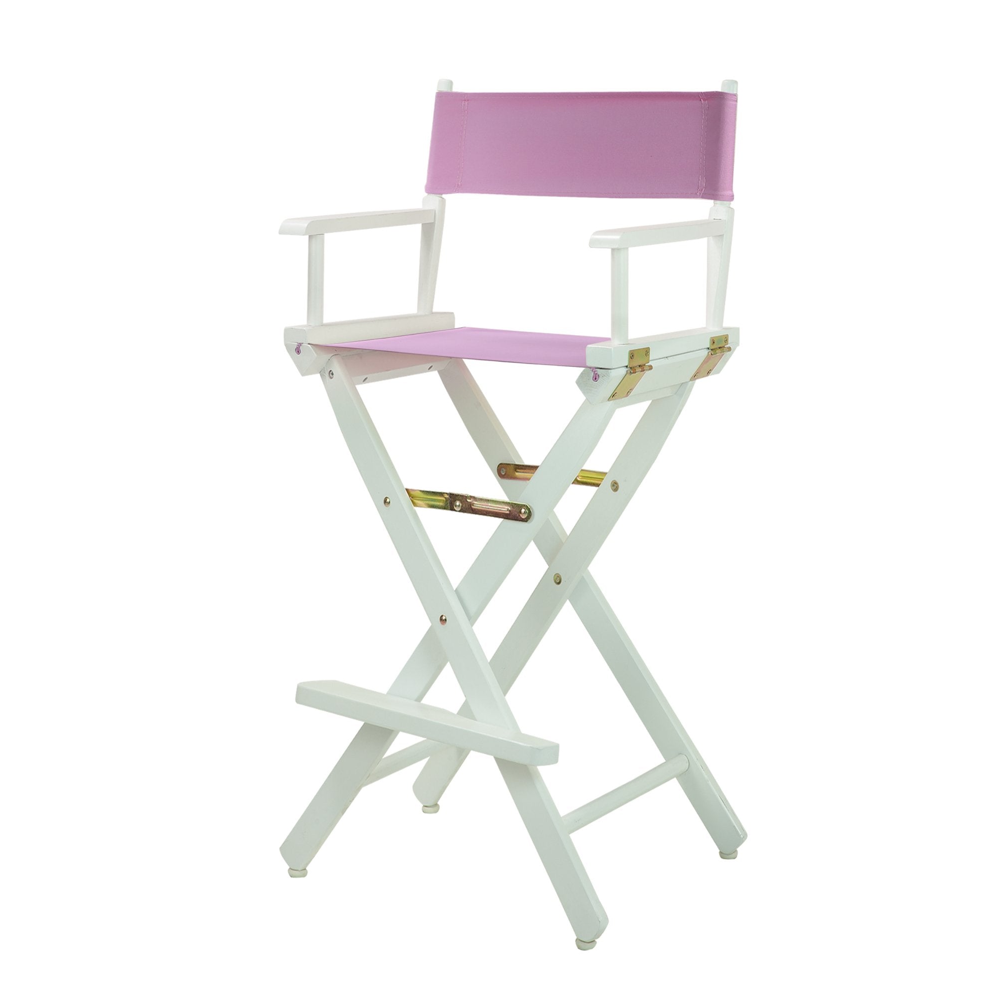 Casual Home 230-01/021-22 Director Chair, 30 - Bar Height, WhiteFrame/Pink Canvas