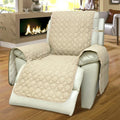 RBSC Home Recliner Chair Cover 30 Inch Beige Recliner Covers 100% Waterproof Anti-Slip Large Recliner Slipcovers for Pets Dogs C
