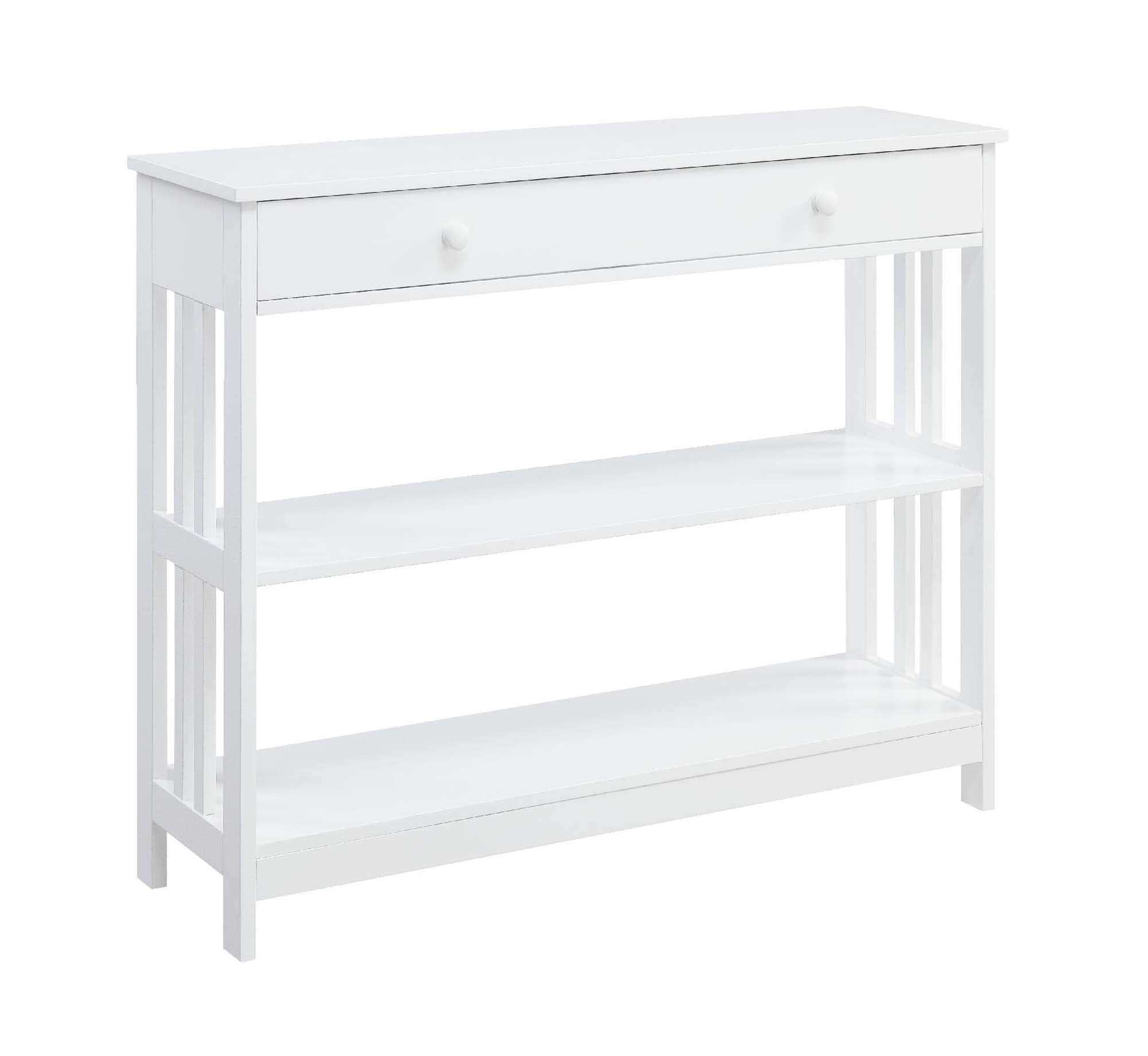 Convenience Concepts Mission 1 Drawer Console Table, White