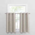 PONY DANCE Cream RV Curtains for Camper Windows - Soft Thermal Insulated Small Window Curtain Tiers for Cafe Kitchen Bedroom Bas
