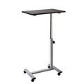 Seville Classics Airlift Height Adjustable Mobile Rolling Laptop Cart Computer Workstation Desk Table for Home, Office, Classroo