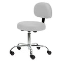 EARTHLITE Pneumatic Massage Rolling Stool with Backrest - No Leaking (vs. Hydraulic), Adjustable, CFC-Fre / Salon Medical Spa Fa