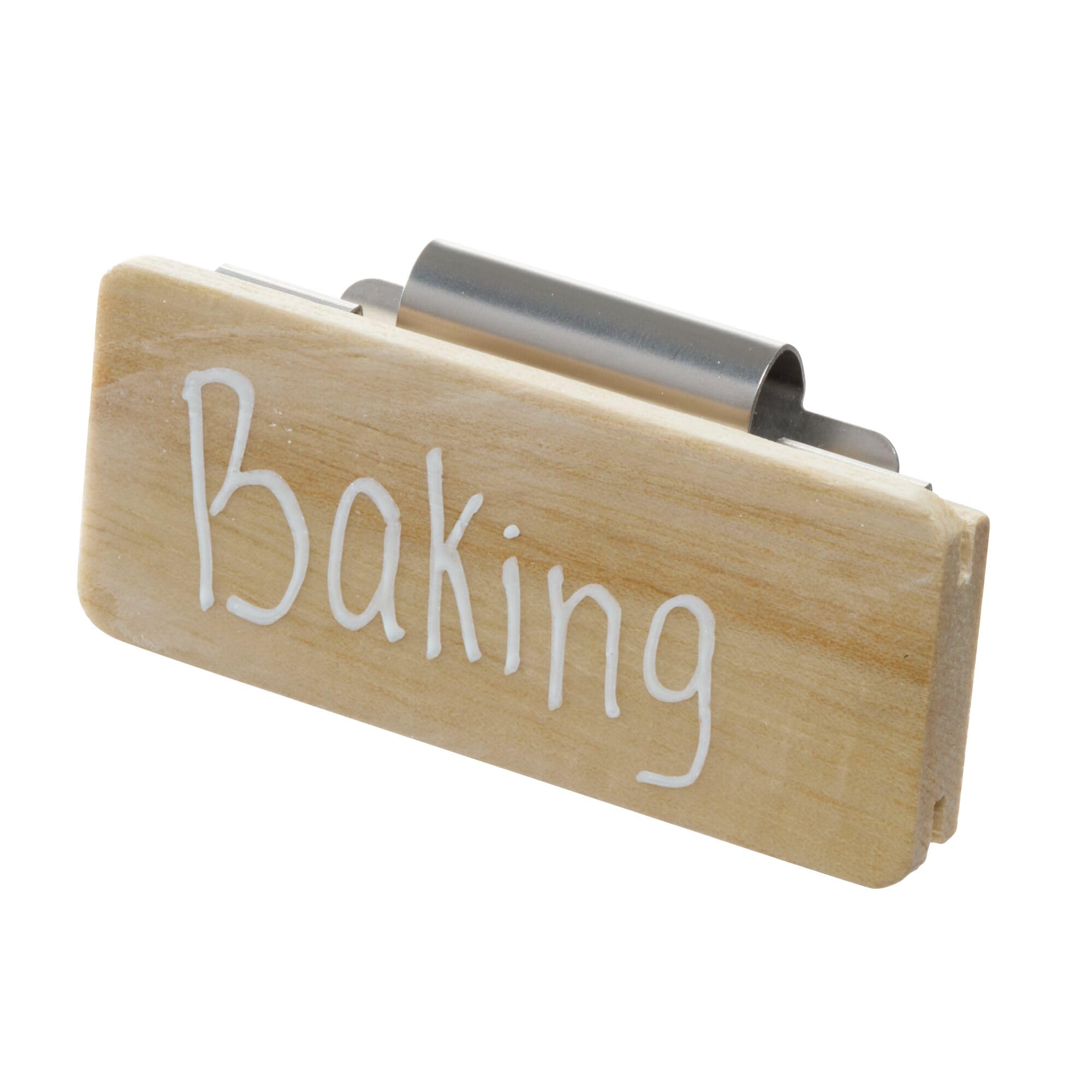 iDesign Wood Clip-On Labels for Storage Bins, Set of 3, The Rosanna Pansino Collection - 3.25    L x 2.5    W x 2.5    H, Natura