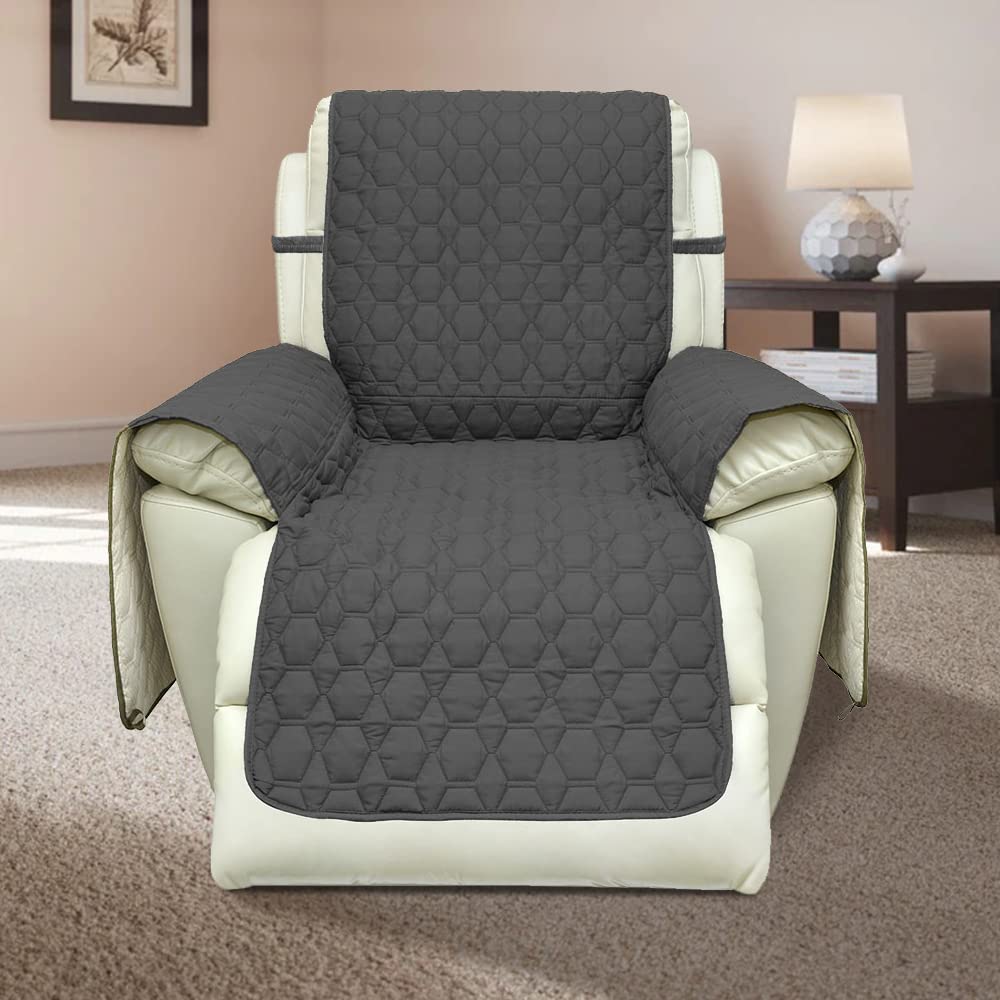 RBSC Home 23 Inch Recliner Cover 100% Waterproof Anti-Slip Small Recliner Slipcovers for Pets, Dogs, Cats and Kids,Washable Prot