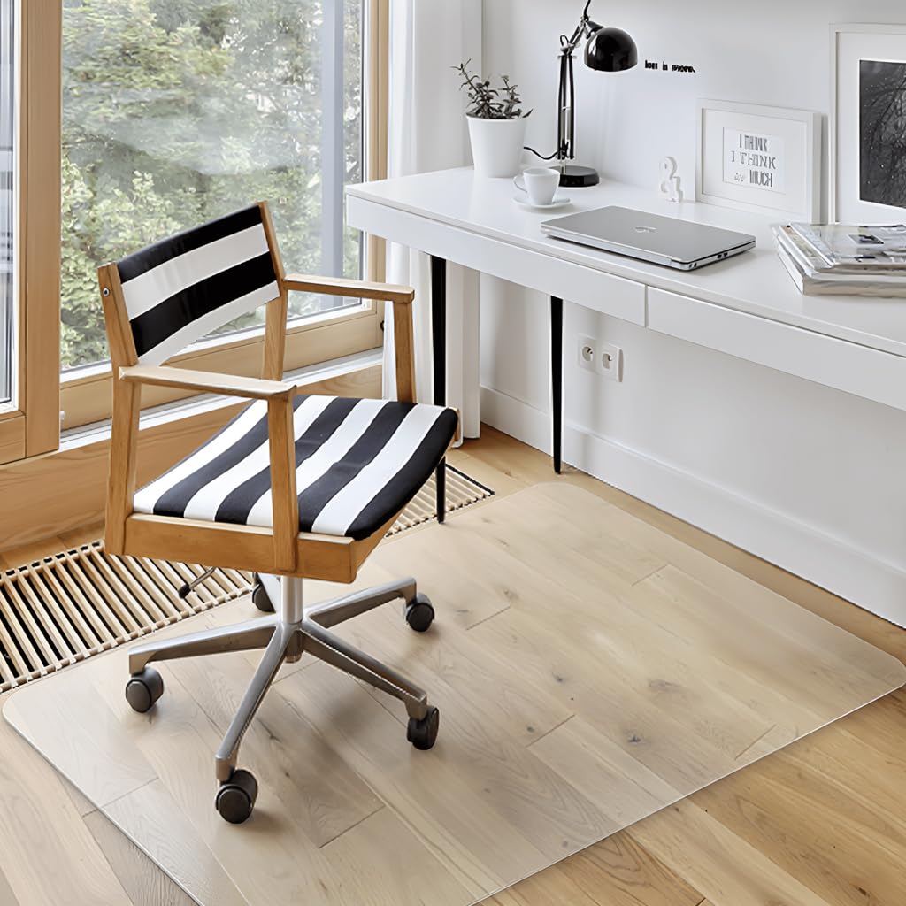 Azadx Office Chair Mat for Hard Floors 36 X 48, Clear PVC Hardwood Floor Mat, Durable Plastic Floor Protector for Home and Offic