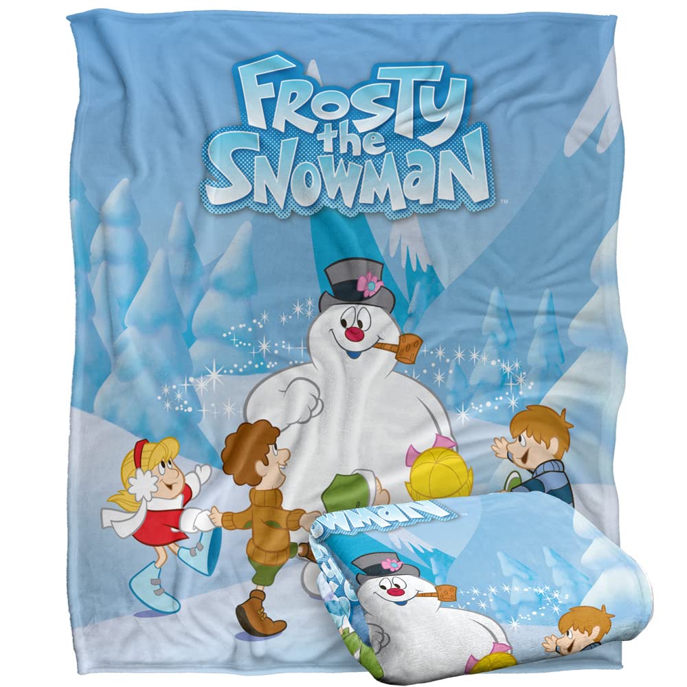 Frosty The Snowman Frosty and Kids Silky Touch Super Soft Throw Blanket 50 x 60