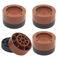 HANIHUA Brown Round Bed Furniture Risers (Set of 4) 1.3 inch, 2 inch, Adjustable Bed Lifts Risers for Bed Frame, Sofa, Chair, He