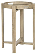 Safavieh Home Collection Hamish Modern Farmhouse Light Grey Tray Top Side Table